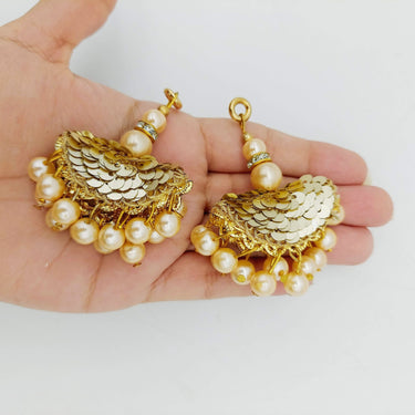 Gold Pearl Beads and Sequins Tassels Latkan, Indian Latkans, Blouse Latkan